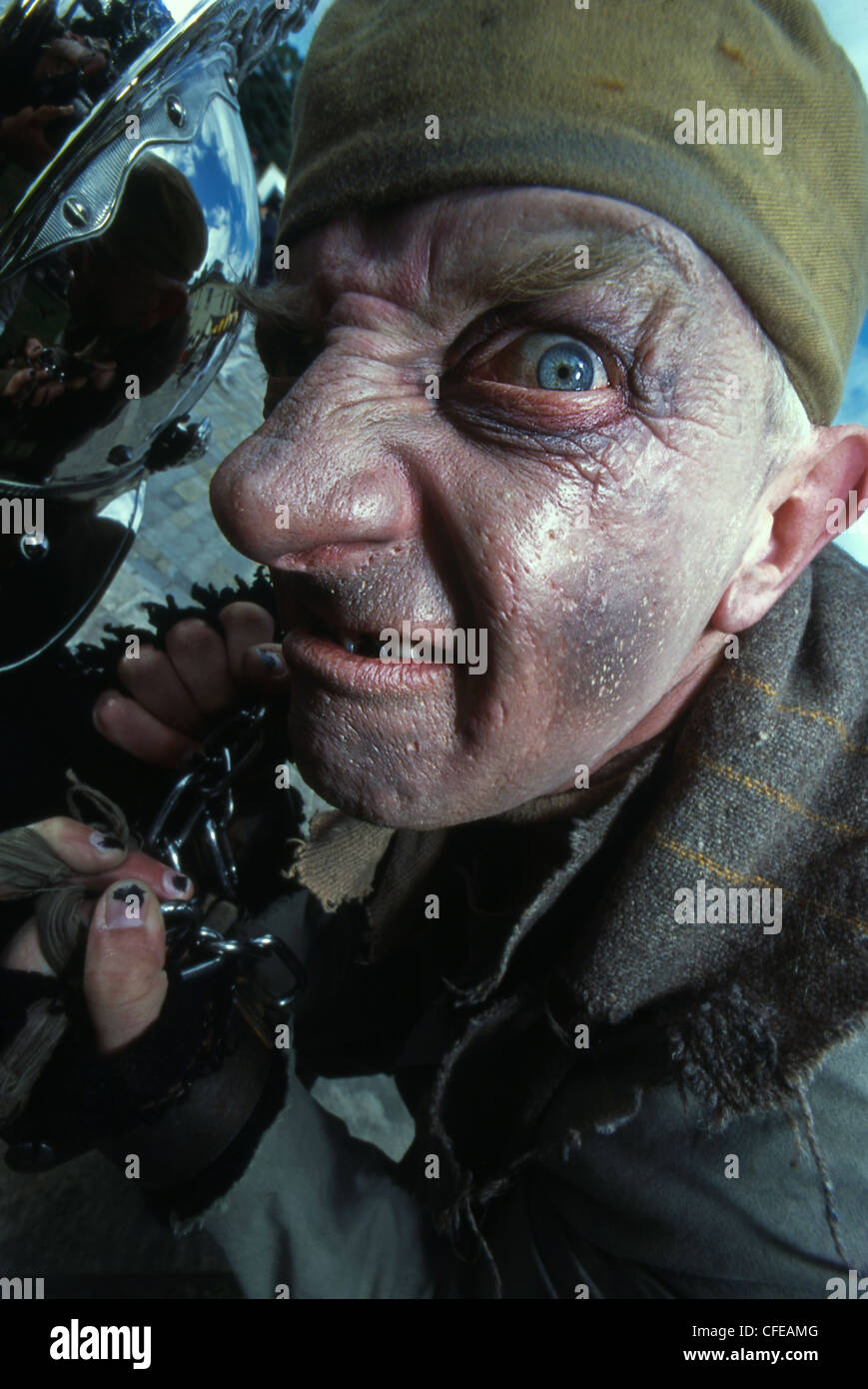 Abel Magwitch Charakter auf der Dicken Festival. Rochester. Kent. England. Stockfoto