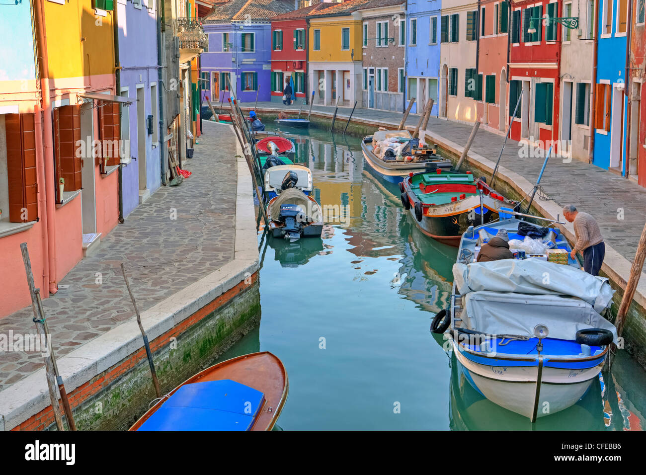 Burano, Venedig, Veneto, Italien Stockfoto