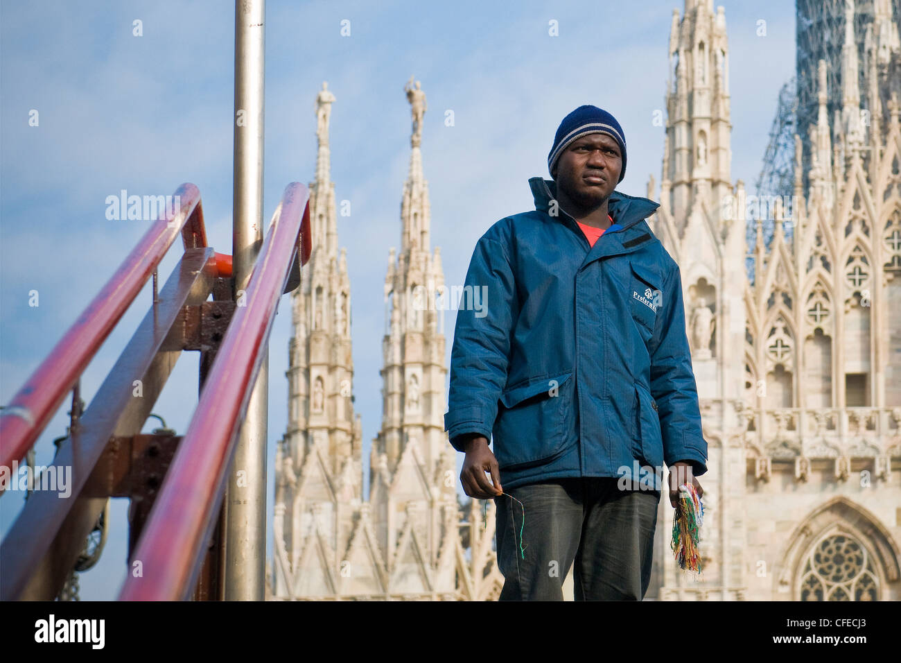 Afrikanischer Einwanderer, Mailand, Italien Stockfoto