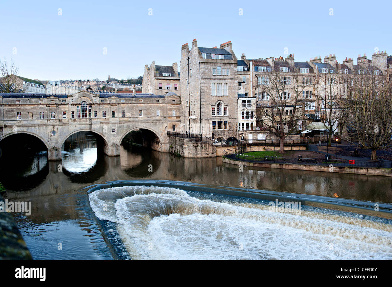 Pulteney Bridge, Bath, Großbritannien Stockfoto