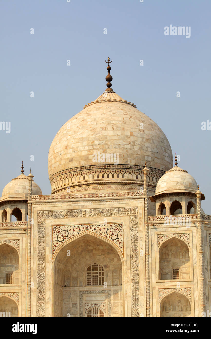 Taj Mahal ist ein Mausoleum und eine Moschee Stockfoto