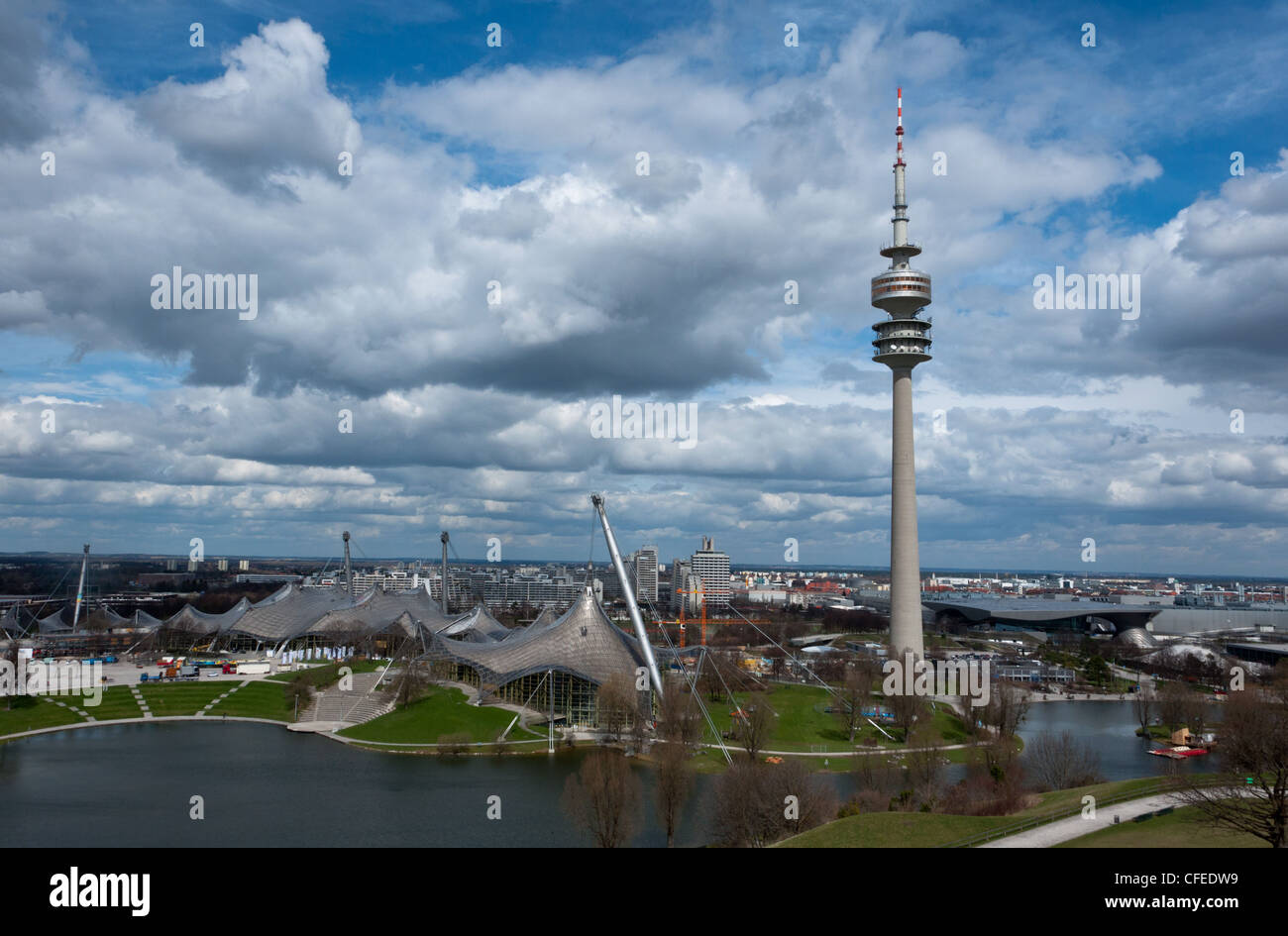 Olympiapark München. Deutschland. Stockfoto