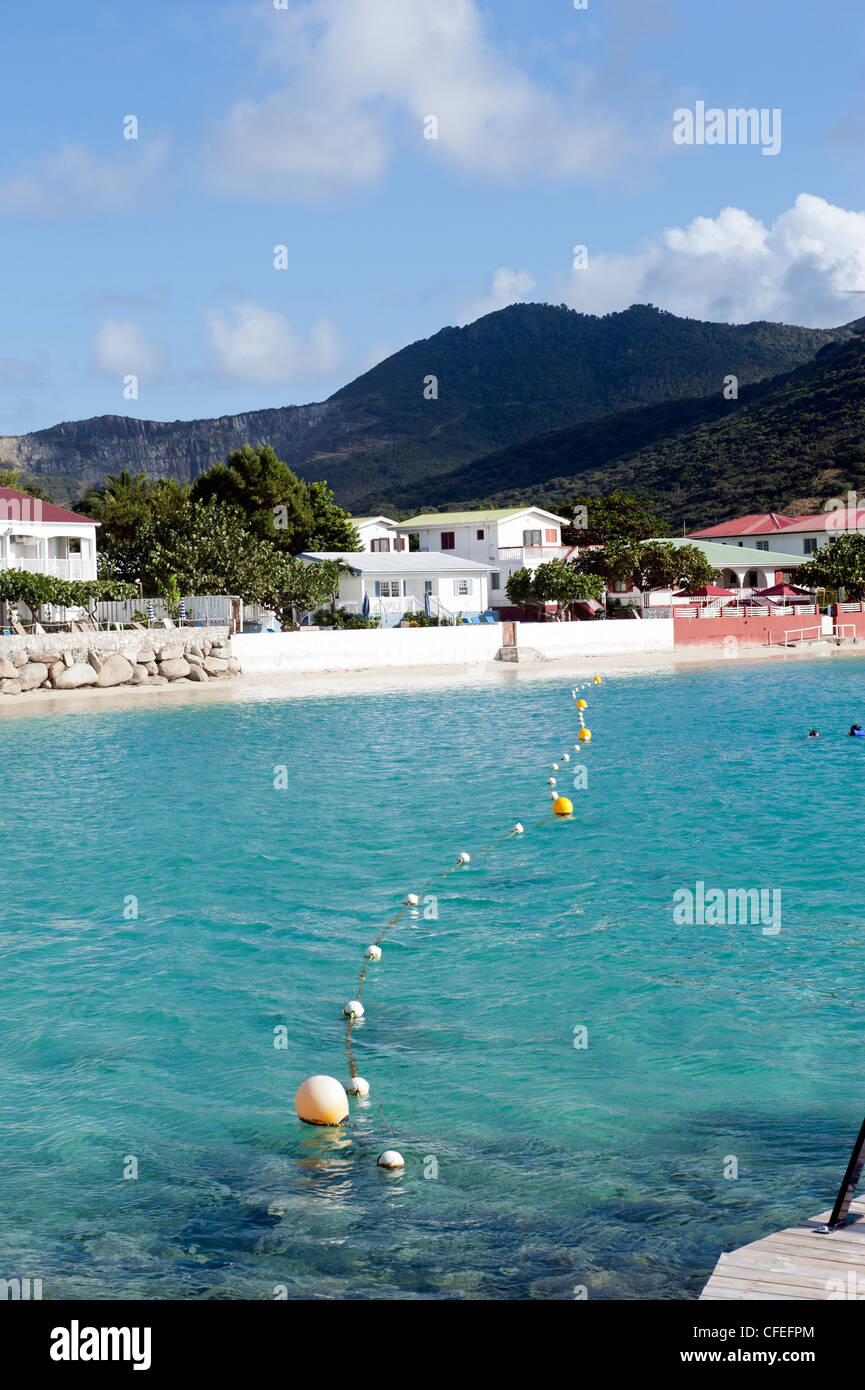 Baden in der Karibik, Grand Case Saint-Martin, West Indies abgesperrt Stockfoto