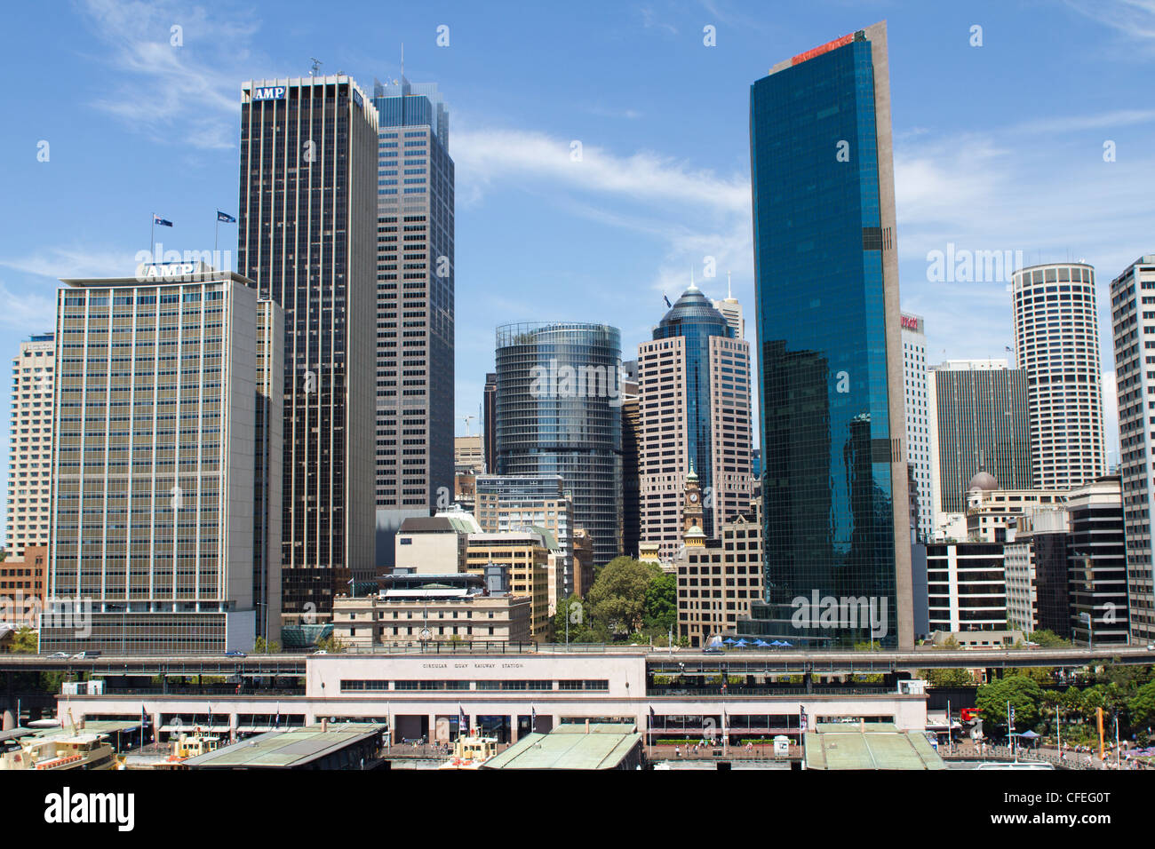 Bzw in Sidney Mitte vom Kreuzfahrtschiff im Hafen von Sidney Stockfoto