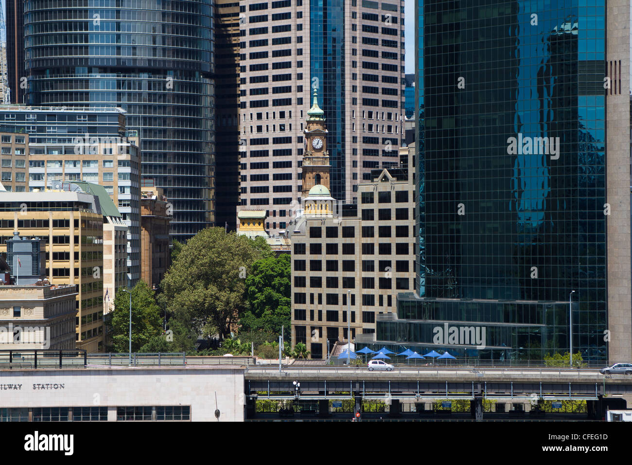 Bzw in Sidney Mitte vom Kreuzfahrtschiff im Hafen von Sidney Stockfoto