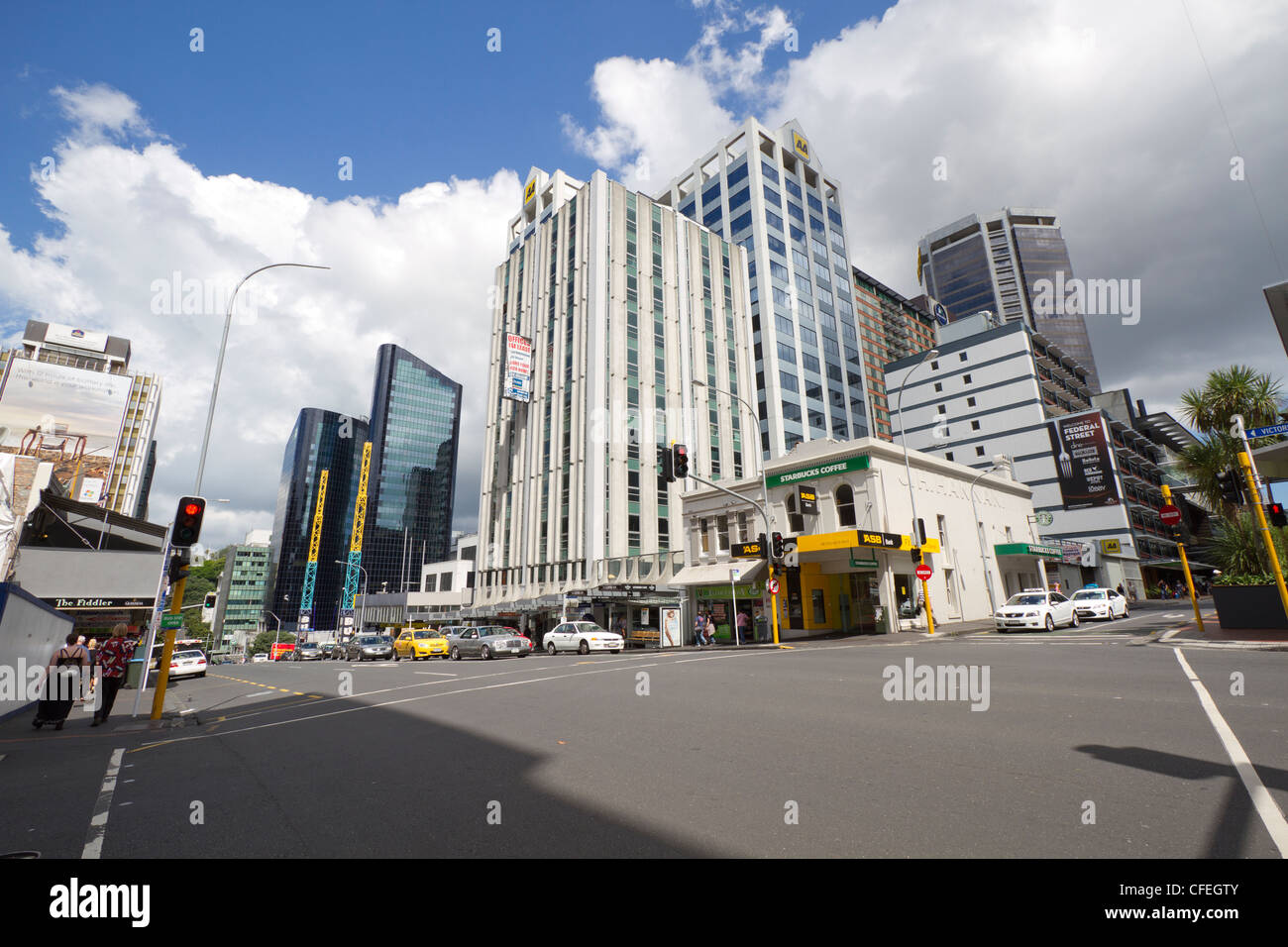 Geschäftshäuser in Auckland, Neuseeland Stockfoto