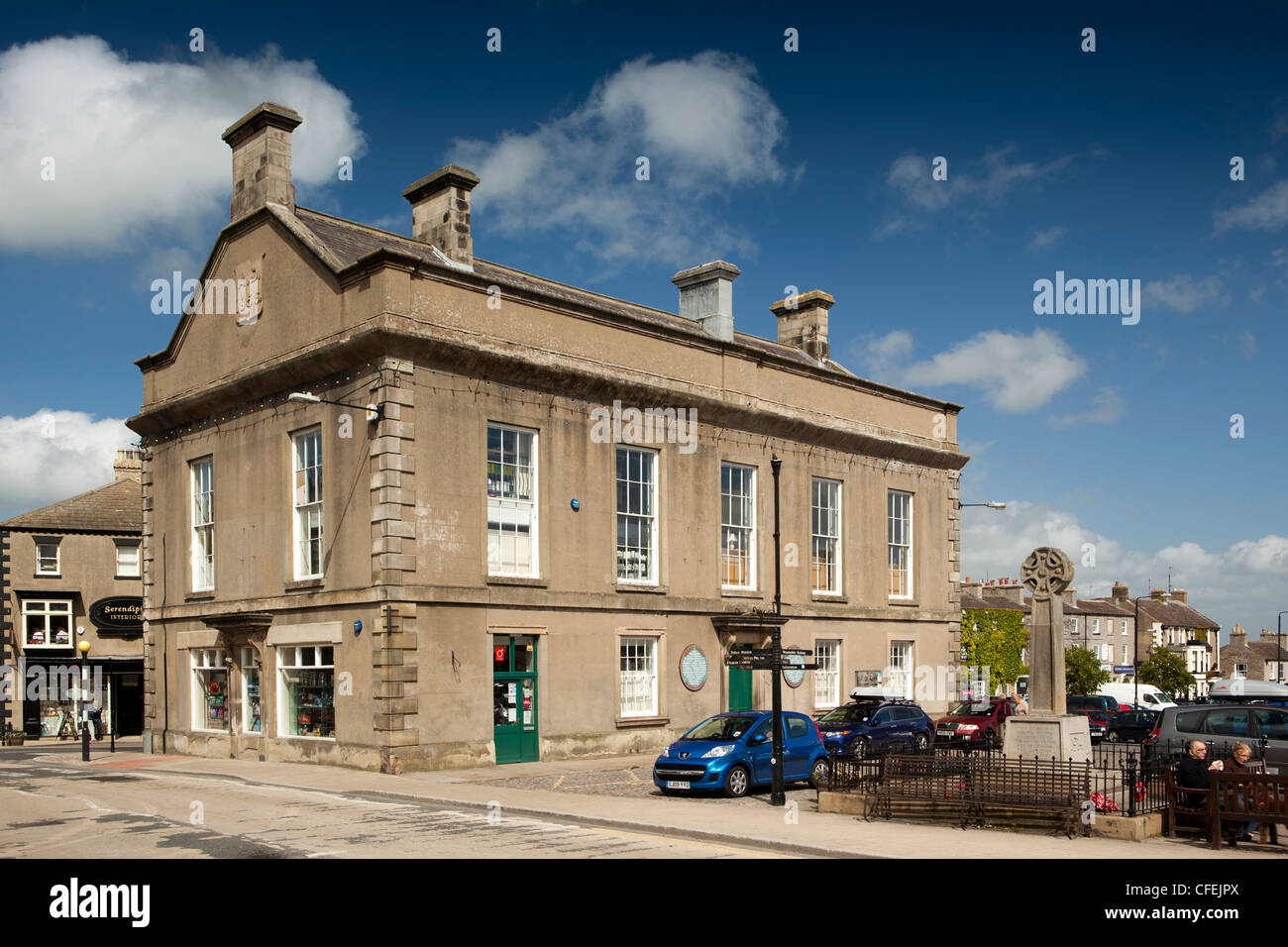 Großbritannien, England, Yorkshire, Leyburn, ehemaliges Rathaus (1856) im Marktplatz Stockfoto