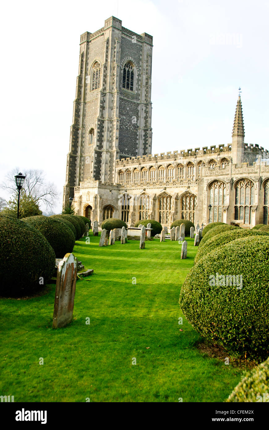 Lavenham des St.-Peters-Kirche und St. Paul, alten Bereich der reichen Grundbesitzer, die im Auftrag der Kirche im Jahre 1530, UK Stockfoto
