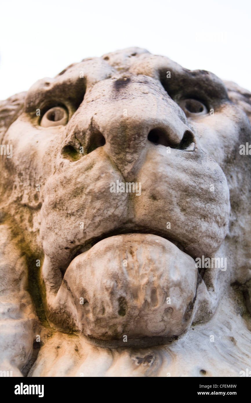 Statue des Löwen Kopf Stockfoto