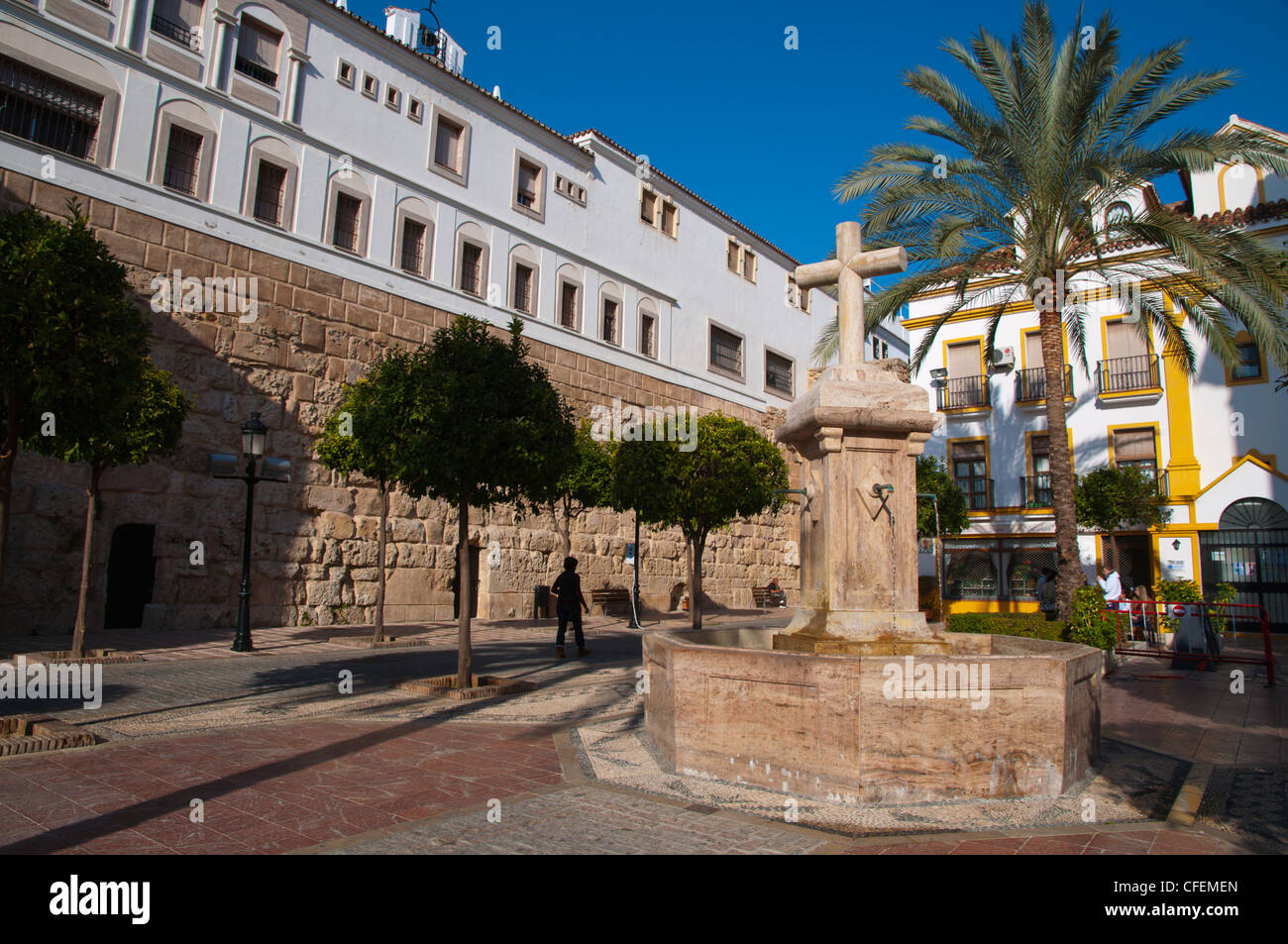 Plaza De La Iglesia square Altstadt Marbella-Andalusien-Spanien-Europa Stockfoto