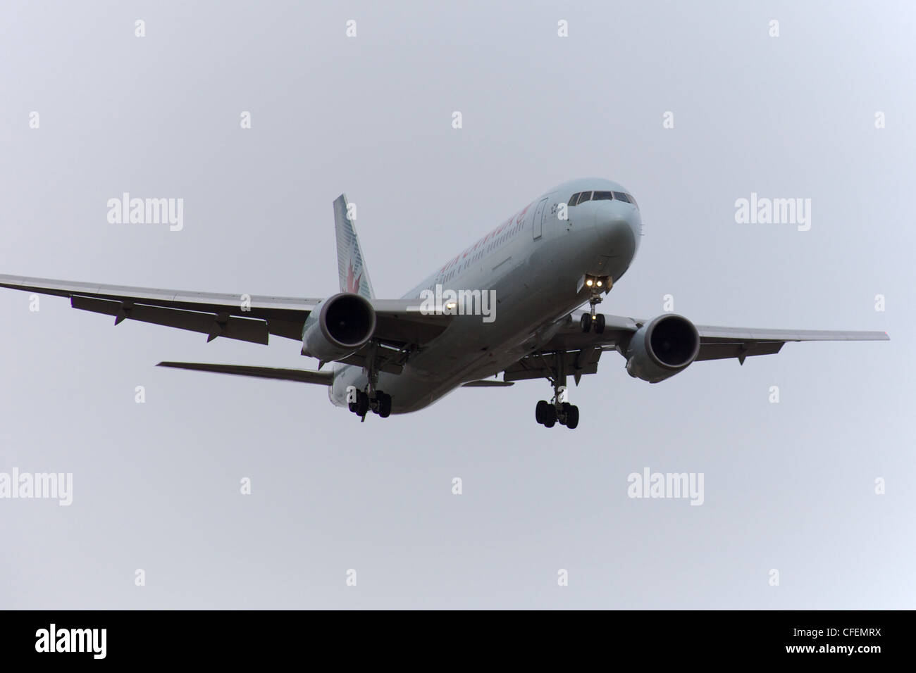 Air Canada Boeing 767 Landung auf Person Flughafen, Toronto, Kanada Stockfoto