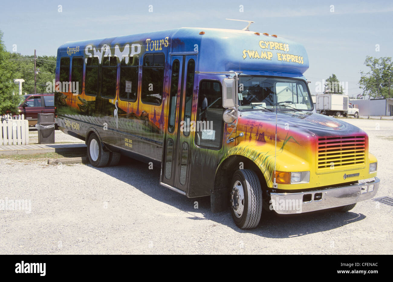 USA New Orleans Louisiana Swamp Tour Tour-Bus Stockfoto