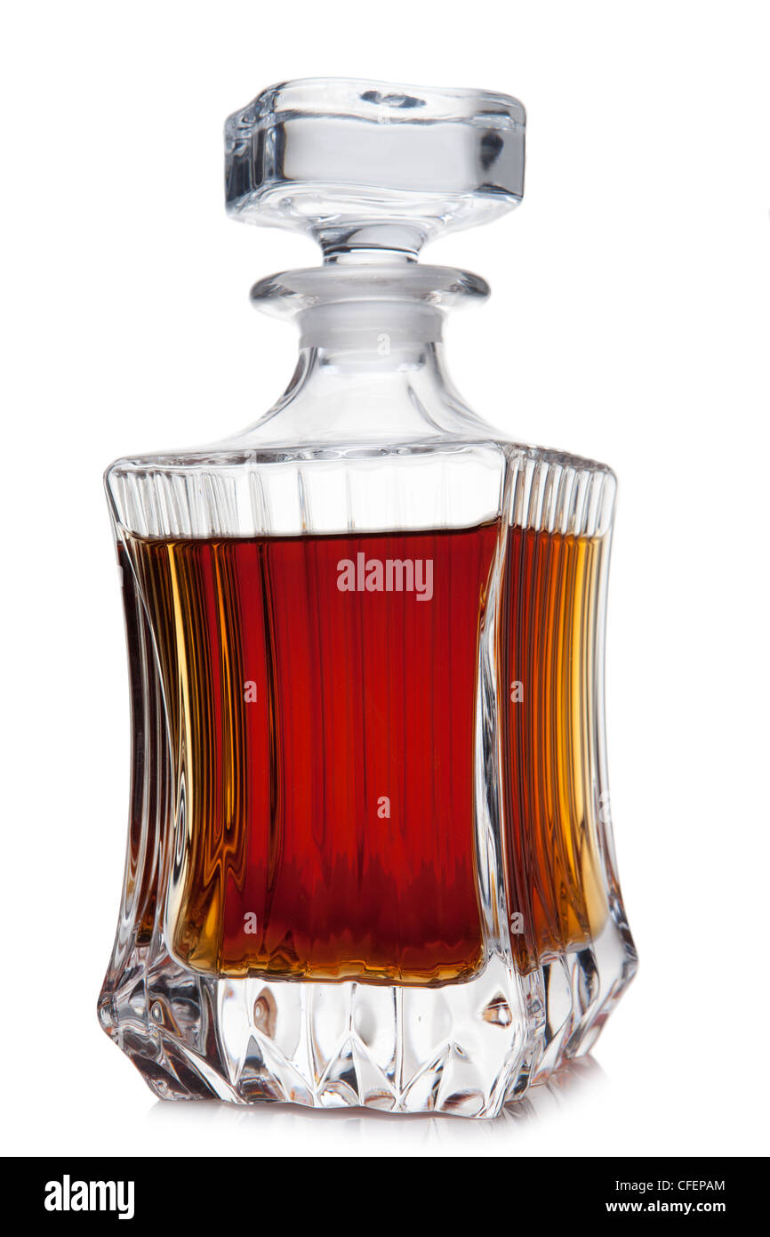 Dekanter Brandy Stockfoto