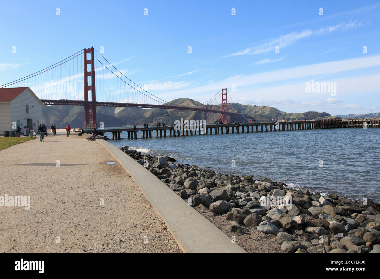 Das Presidio, Golden Gate Bridge, San Francisco, Kalifornien, USA Stockfoto