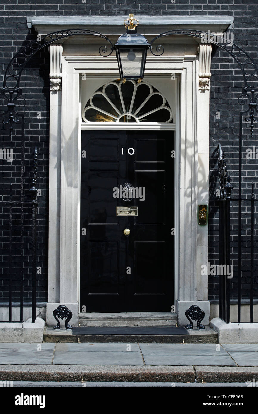Downing Street Door Knocker Stockfotos Downing Street Door