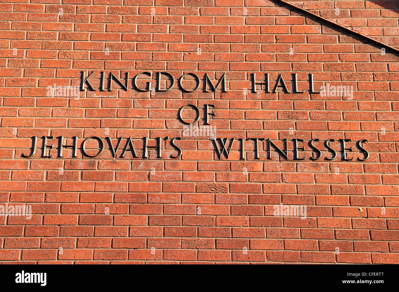 König Halle von Jehovas Witnesses.Steep Hill Lincoln England. Stockfoto
