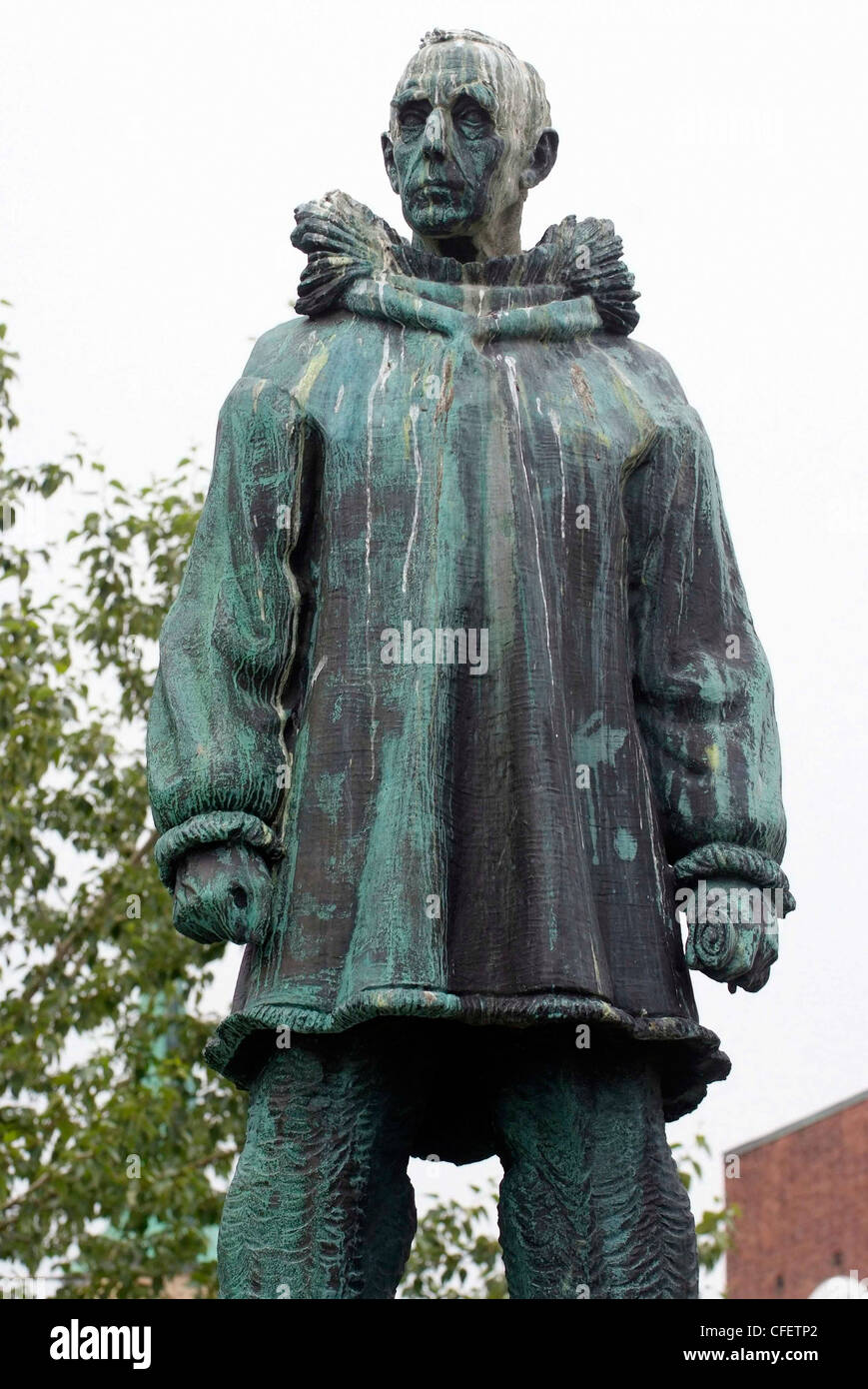Norwegen - TROMSØ Roald Amundsen-Statue auf der Sjogata Stockfoto