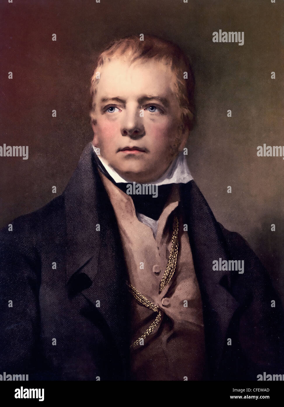 Porträt von Sir Walter Scott, schottischer Autor Stockfoto