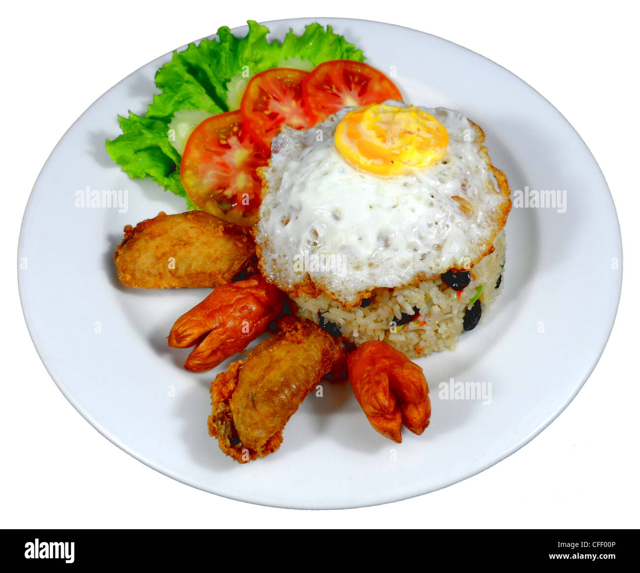 Amerikanischer gebratener Reis Stockfoto