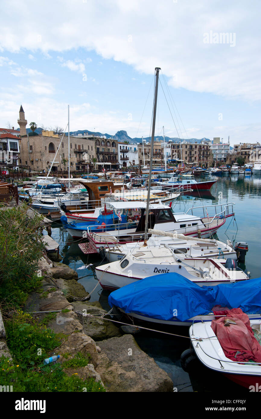 Der Hafen von Girne, Nordzypern, Mittelmeer, Europa Stockfoto