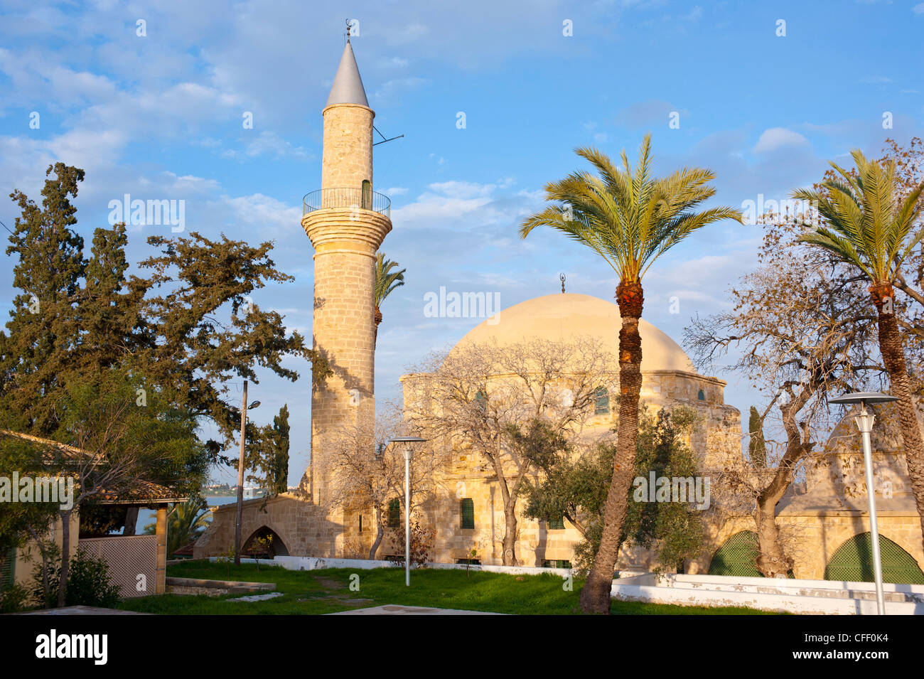 Hala Sultan Tekkesi Moschee, Larnaca, Zypern, Europa Stockfoto
