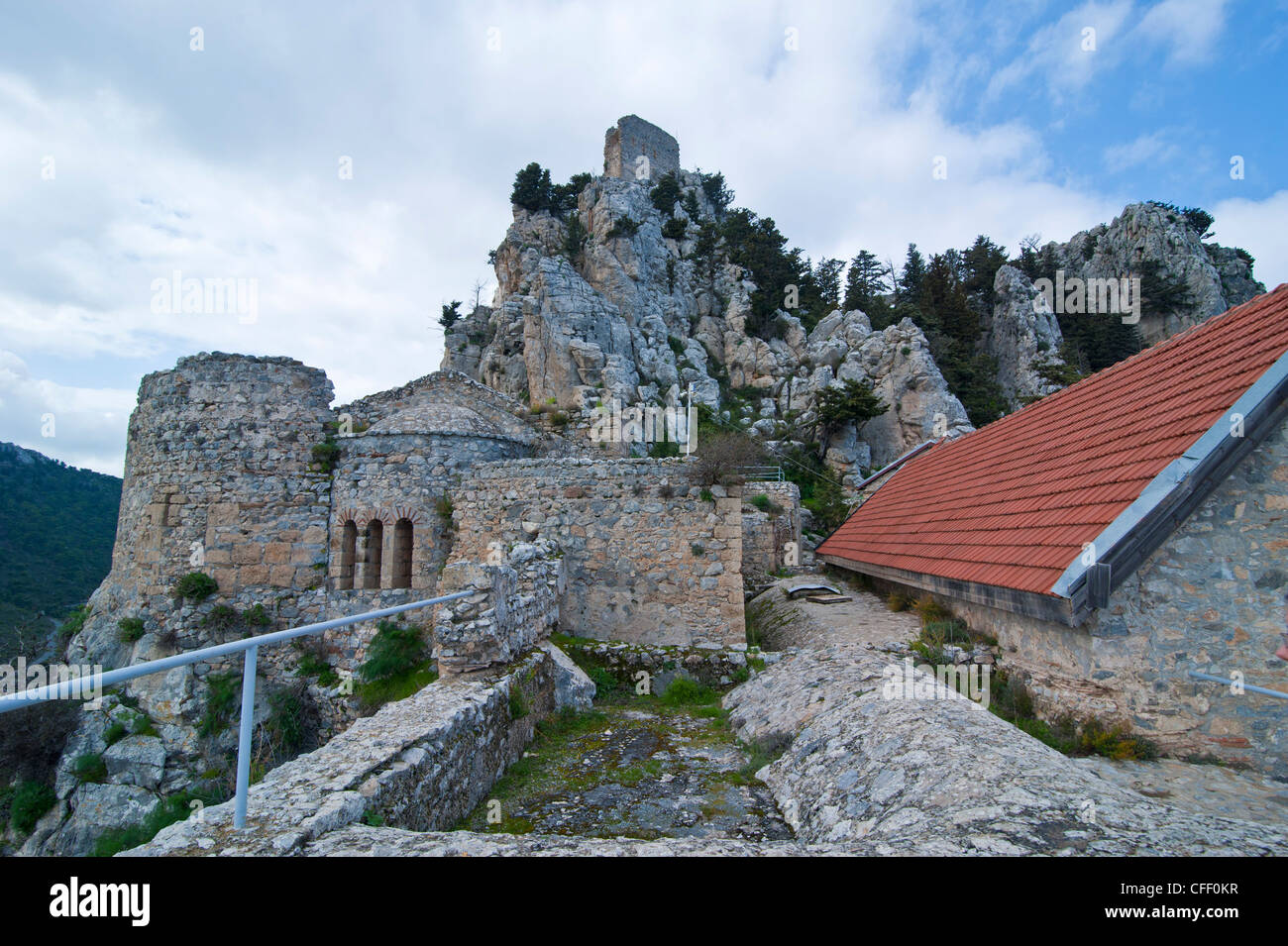 Kreuzritter Schloss von St. Hilarion, türkischen Teil von Zypern, Europa Stockfoto