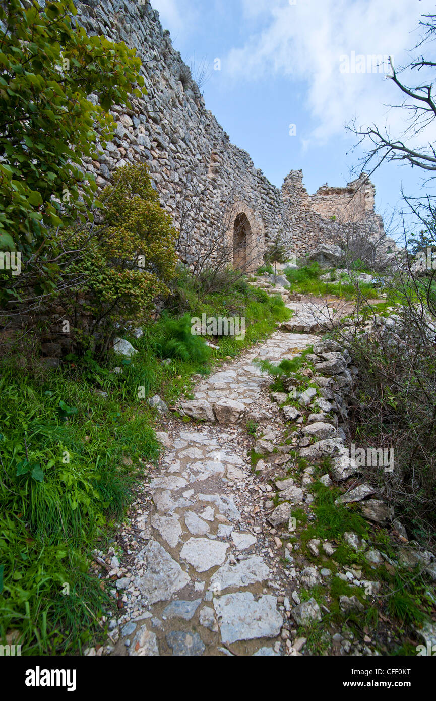 Kreuzritter Schloss von St. Hilarion, türkischen Teil von Zypern, Europa Stockfoto