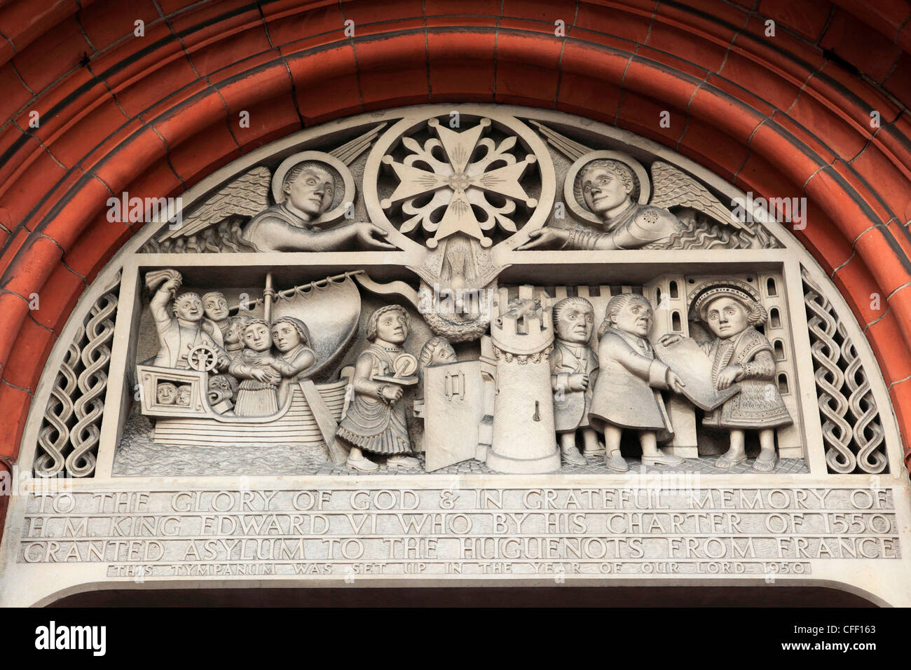 Eglise protestantischen Francaise de Londres (französische protestantische Kirche von London), Soho Square, London, UK Stockfoto