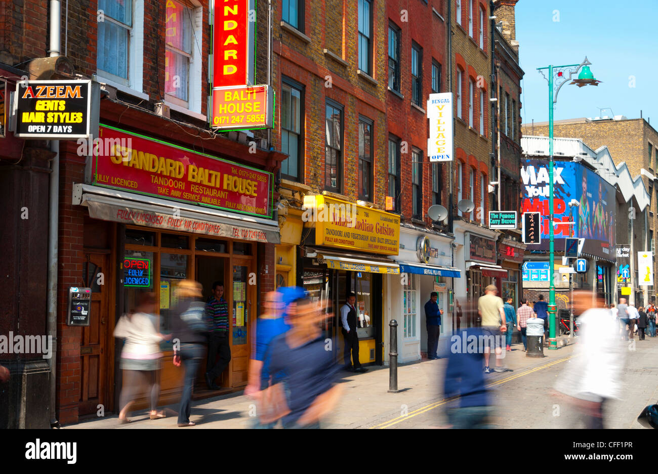 Brick Lane, East End, London, England, Vereinigtes Königreich, Europa Stockfoto