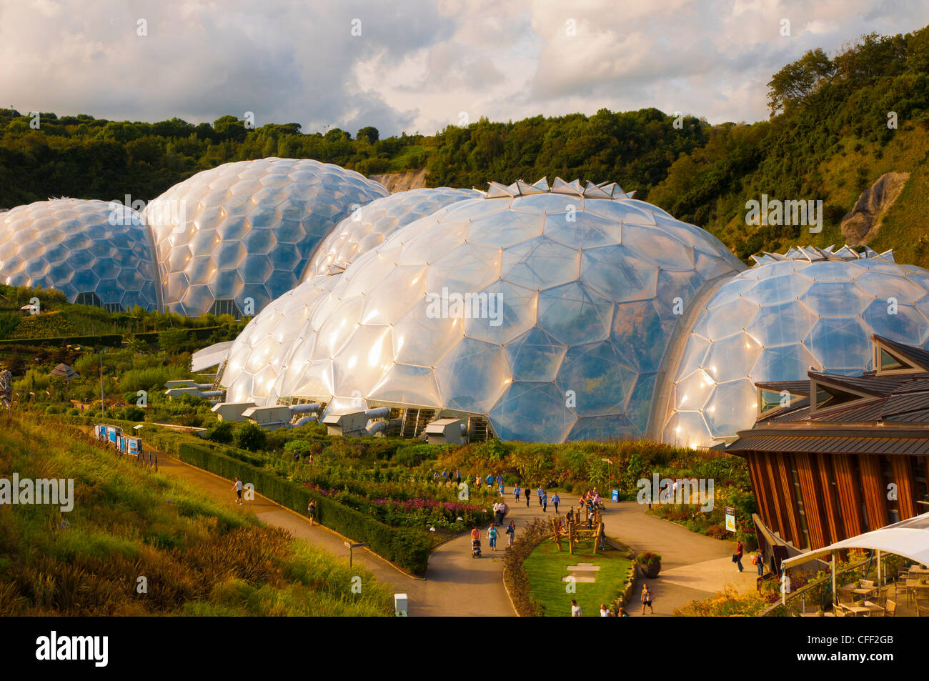 Eden-Projekt in der Nähe von St. Austell, Cornwall, England, Vereinigtes Königreich, Europa Stockfoto