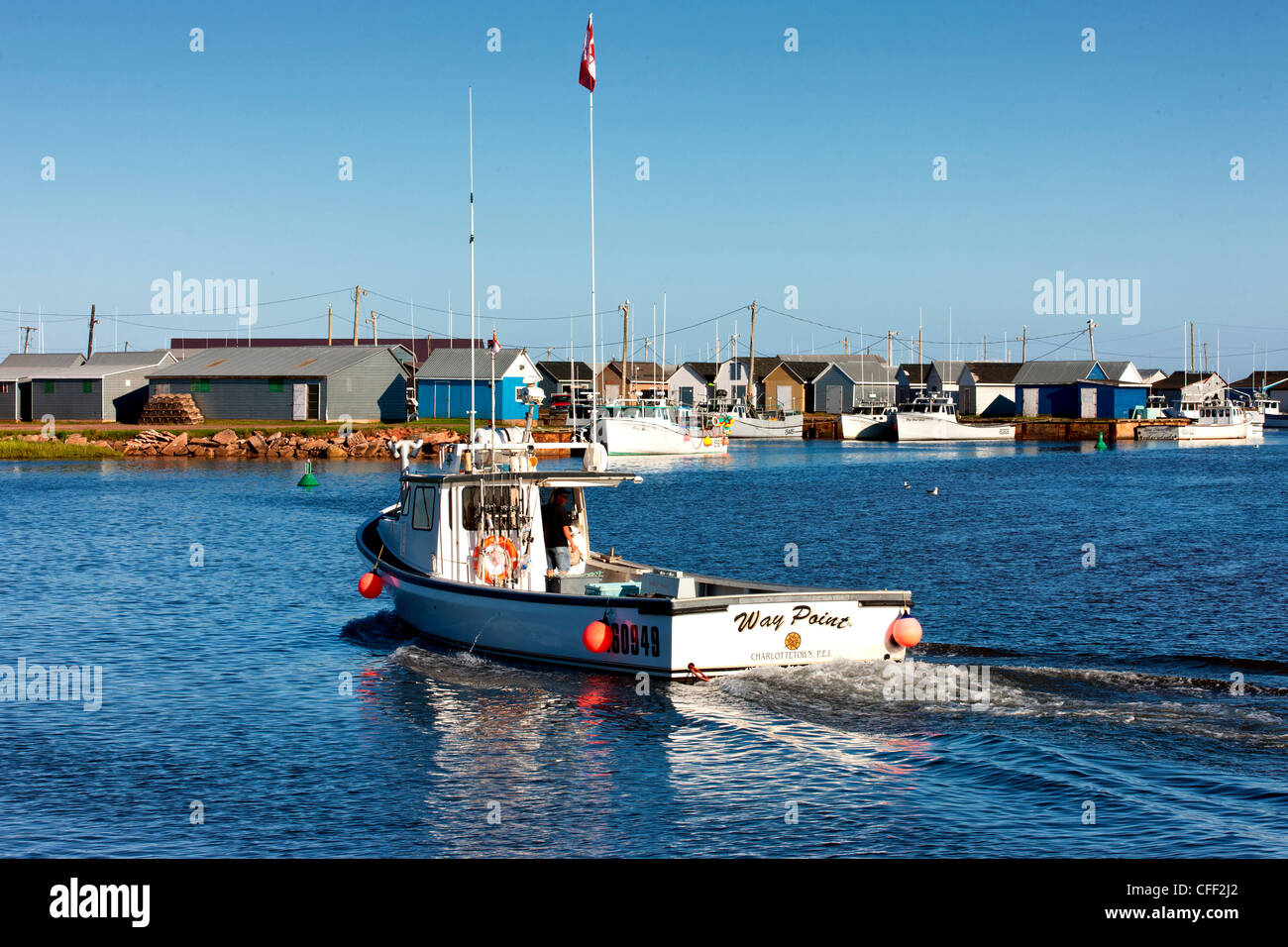 Angelboot/Fischerboot, Tignish Run, Prince Edward Island, Canada Stockfoto