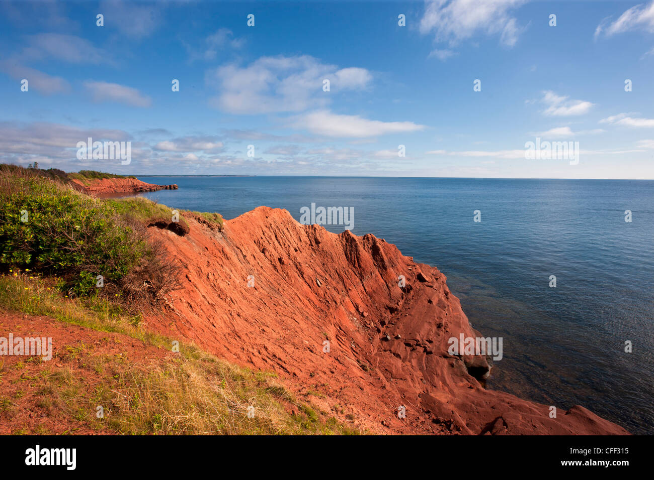 Erodieren Sandsteinfelsen, Cape Bear, Prince-Edward-Insel, Kanada Stockfoto