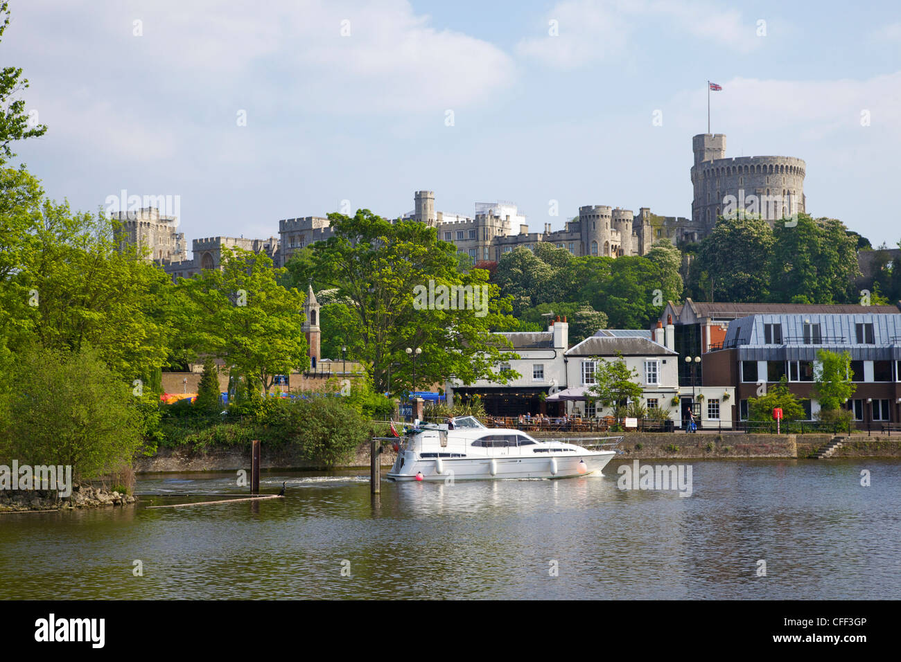 Themse und Schloss Windsor, Windsor, Berkshire, England, Vereinigtes Königreich, Europa Stockfoto
