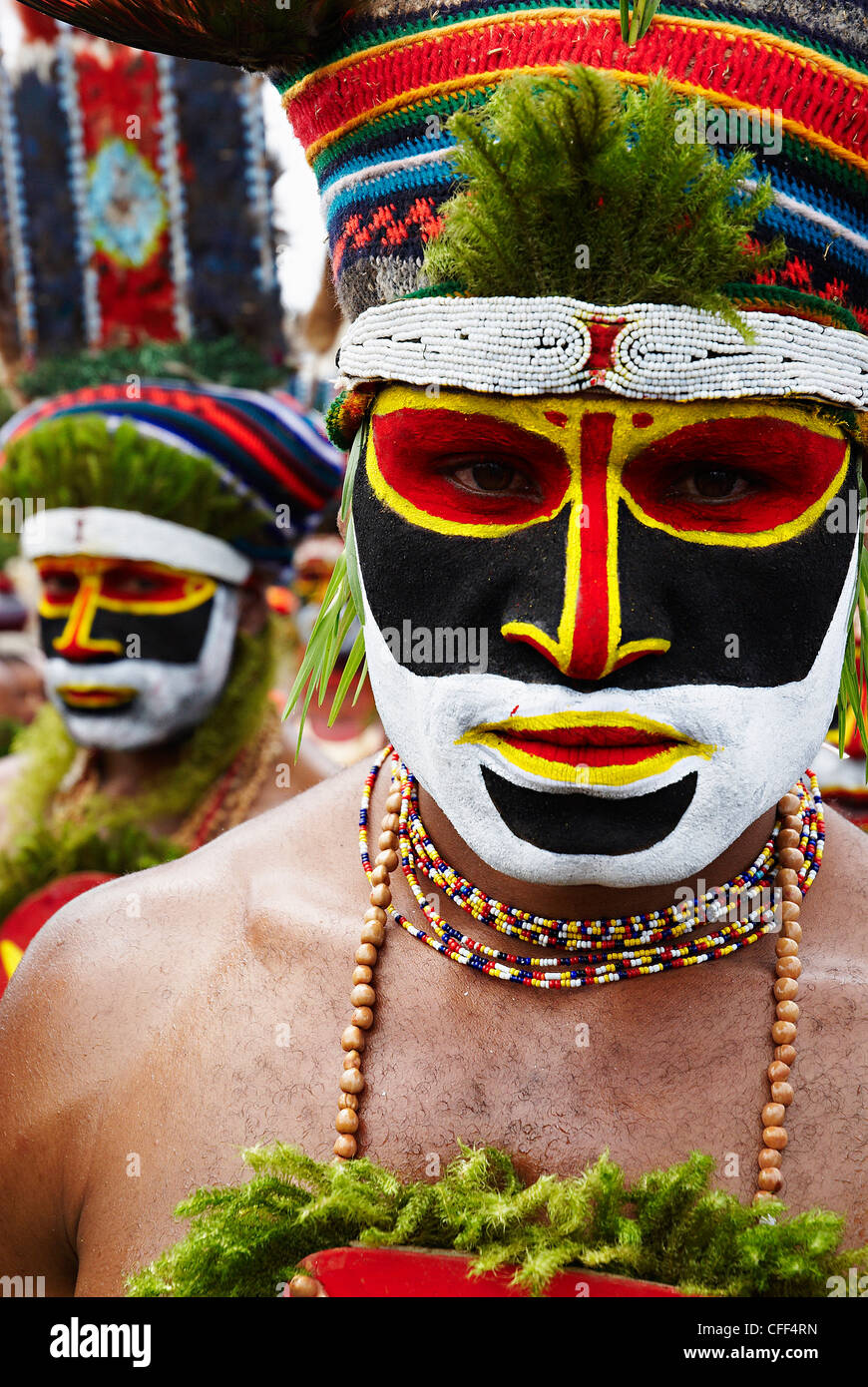 Singen Sie singen von Mount Hagen, einer Kulturshow mit ethnischen Gruppen, Mount Hagen, Western Highlands, Papua-Neuguinea, Pazifik Stockfoto