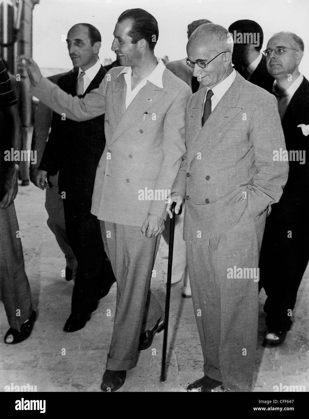 Gino Bartali erhielt von Präsident Einaudi, 1948 Stockfoto