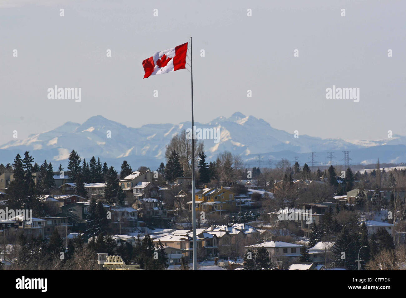 Stadt von Calgary, Alberta, Kanada. Ölhauptstadt von Kanada Stockfoto