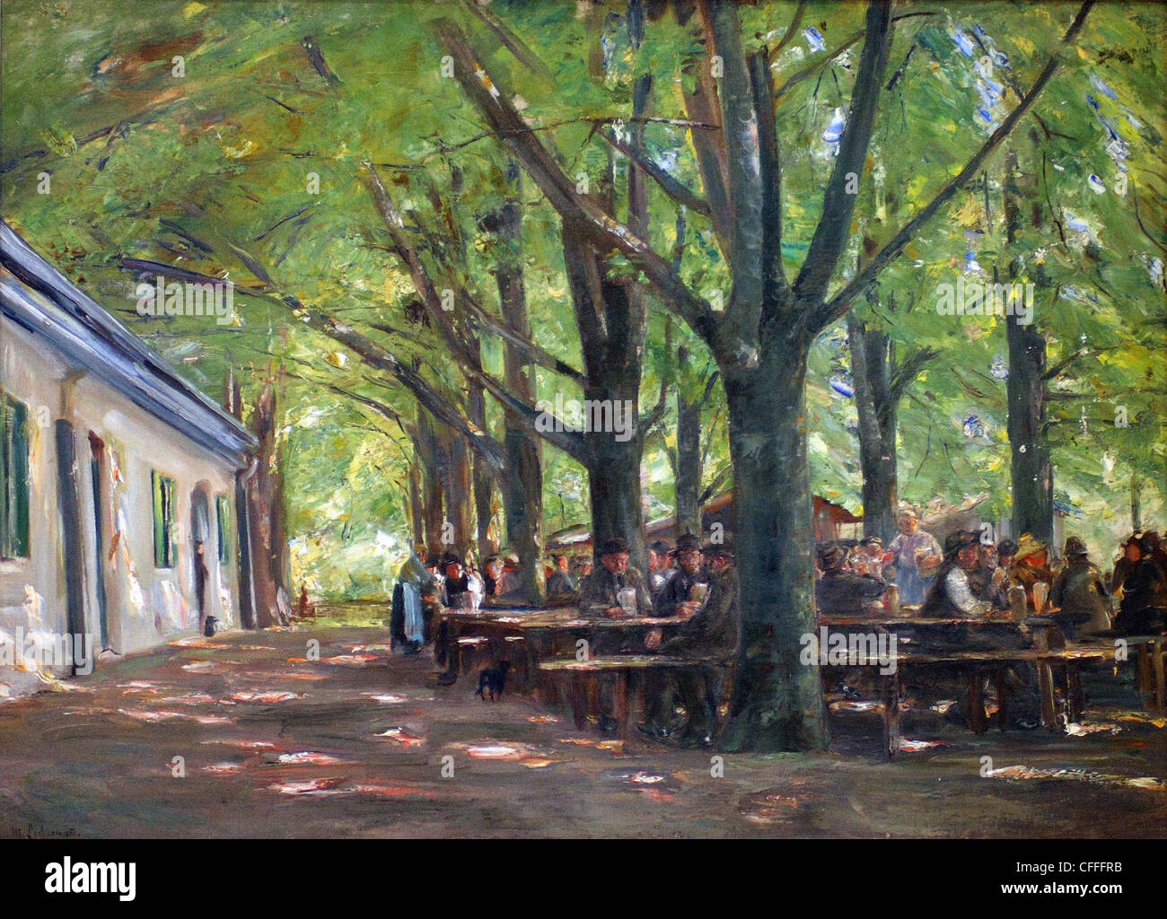 Max Liebermann Brasserie de Campagne À Brannenbourg 1893 XIX Jahrhunderts Musée d ' Orsay - Paris Stockfoto