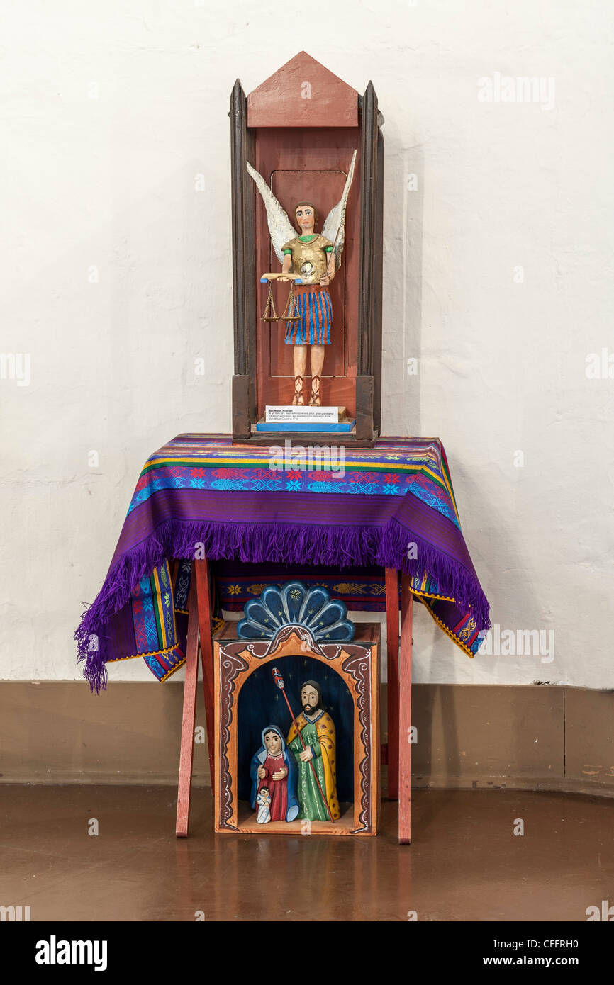 San Miguel Arcangel, Mission Kapelle Santa Fe Stockfoto