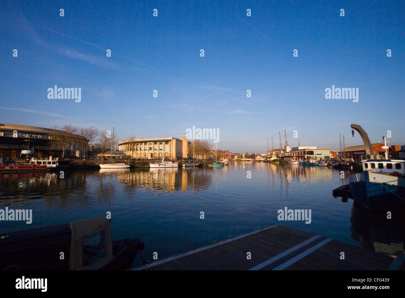 BRISTOL STADT-DOCKS. Stockfoto