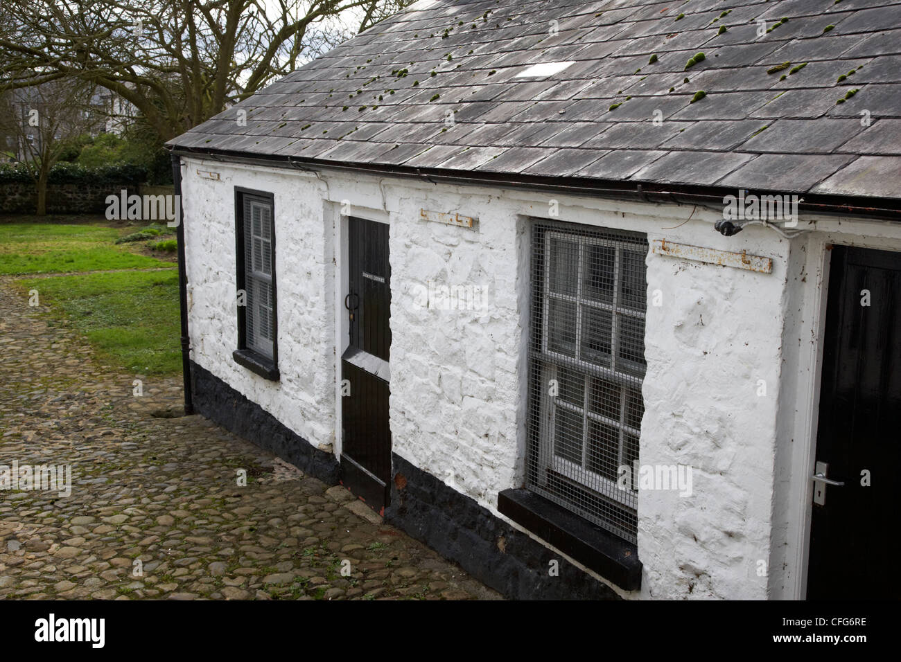 Pogues Eintrag historische Cottage County Antrim-Nordirland Vereinigtes Königreich Stockfoto