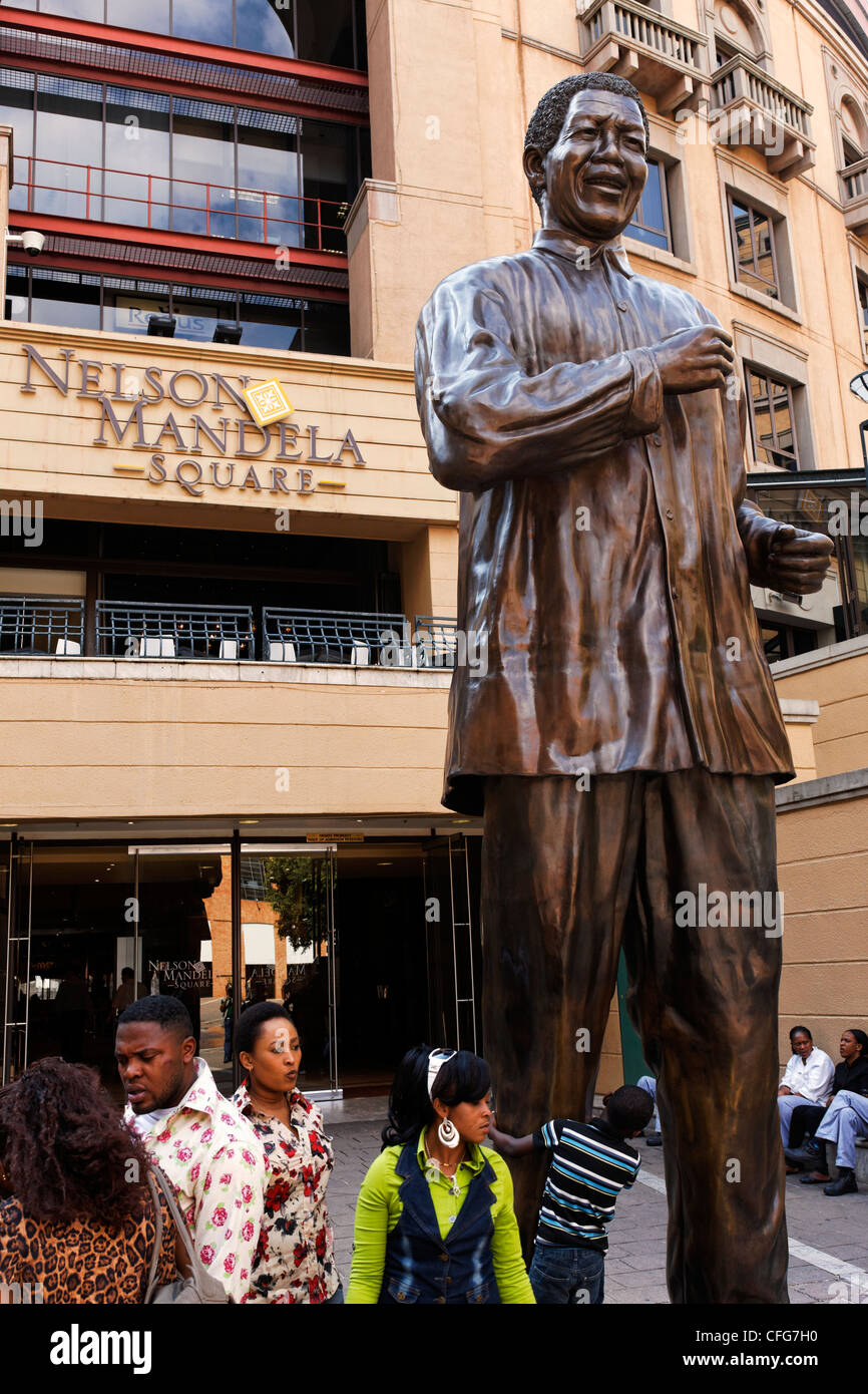 Nelson Mandela Figur, Johannesburg Südafrika Stockfoto