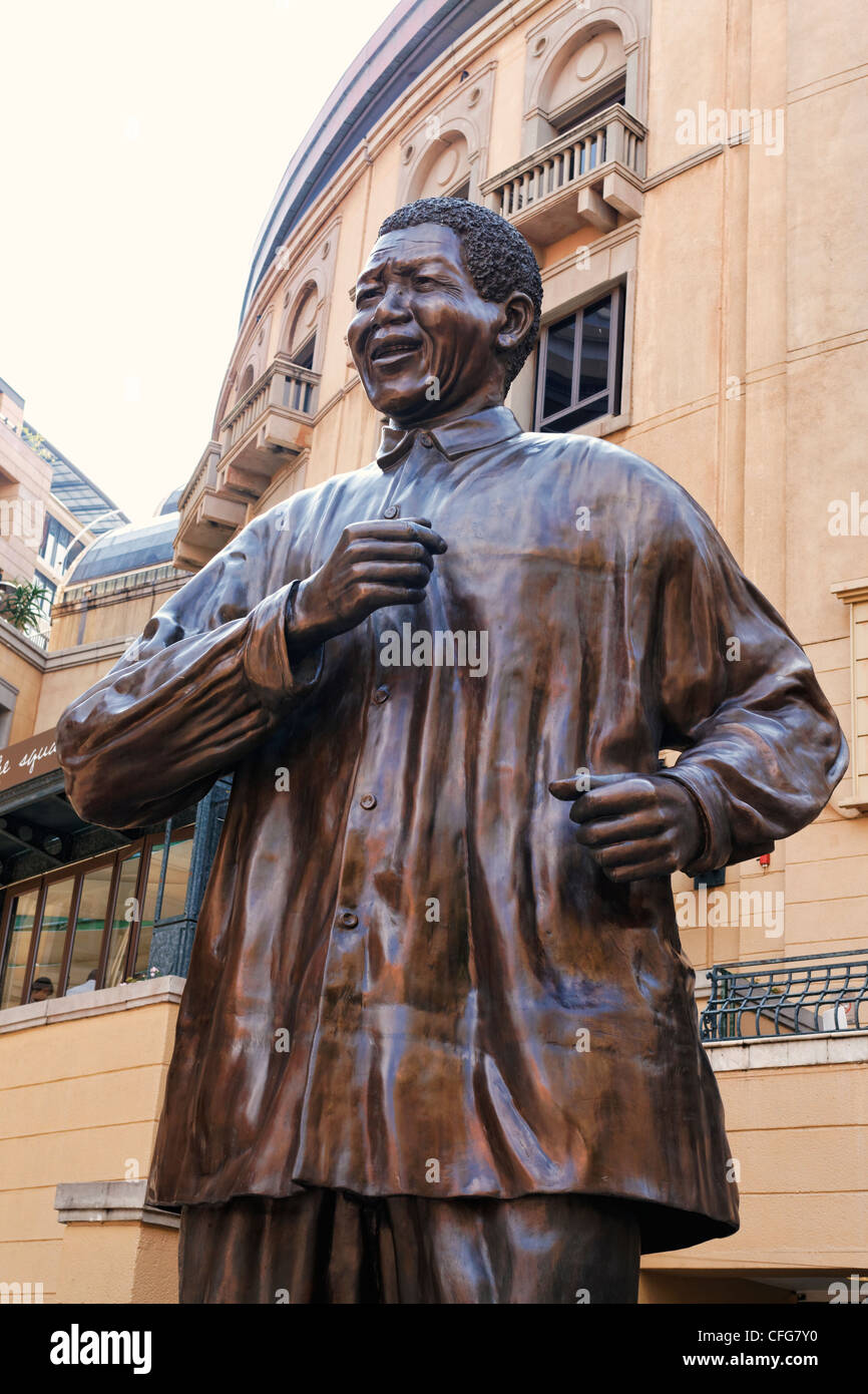 Nelson Mandela Figur, Johannesburg Südafrika Stockfoto