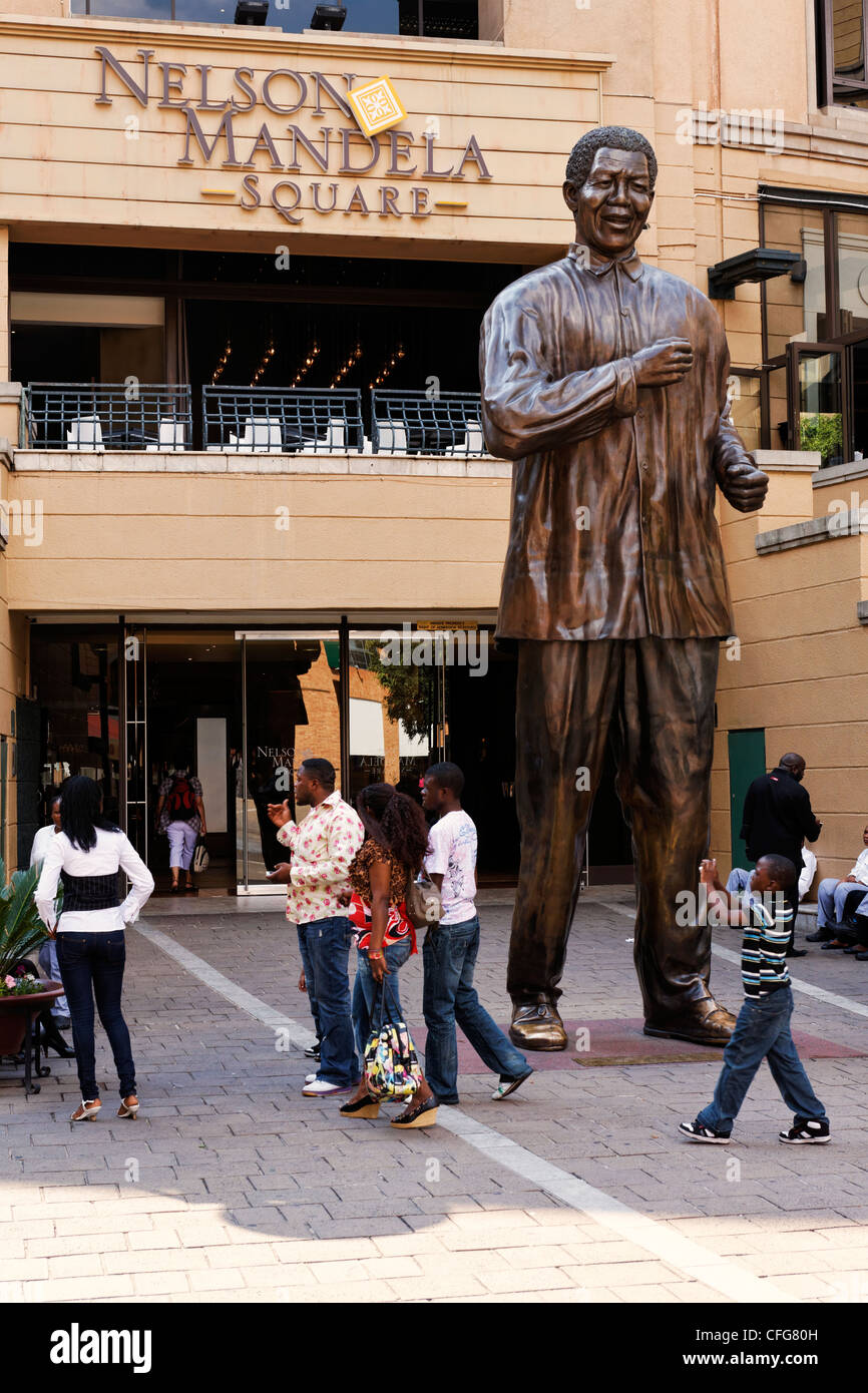 Nelson Mandela Figur, Johannesburg Südafrika Stockfoto