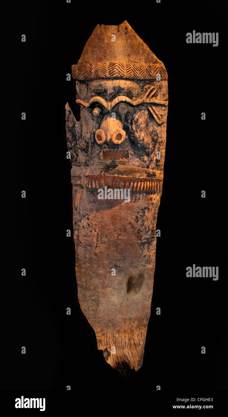 Die kanakische, Ureinwohner von Neu-Kaledonien, werden in einem Clansystem organisiert. Jedes Haupt Dorf enthält eine große Zeremonie Stockfoto