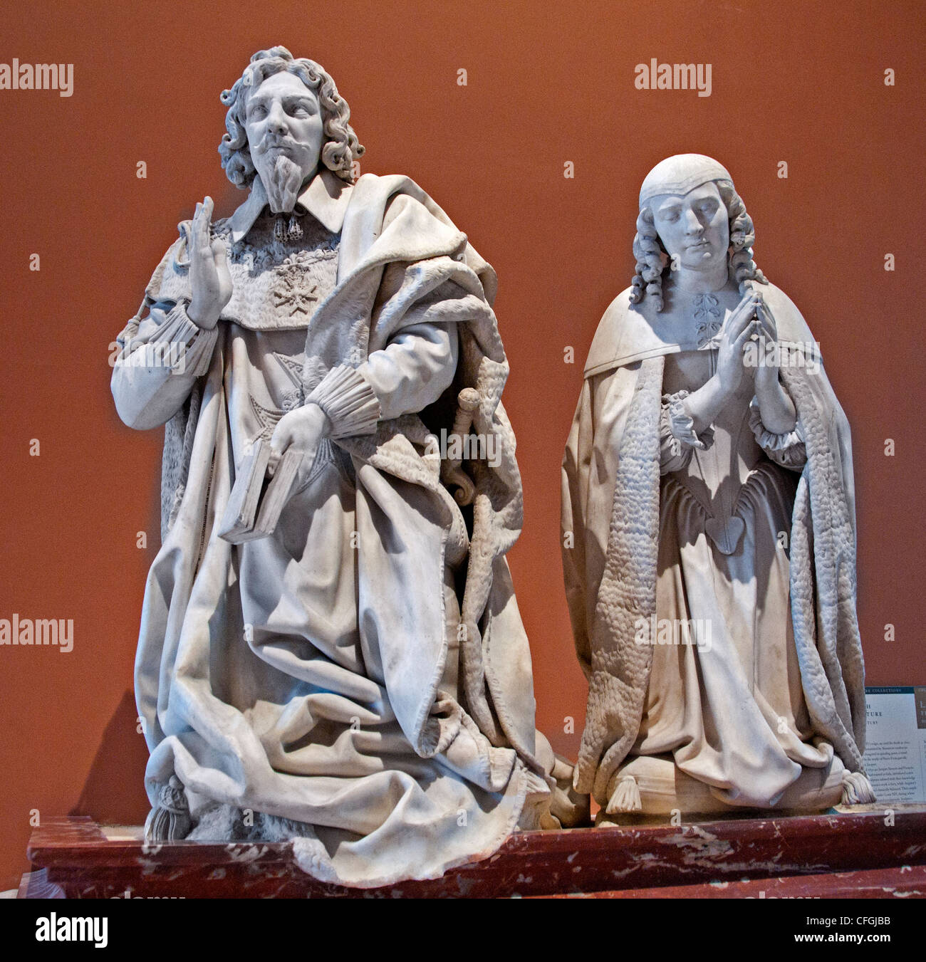 Herzog Charles De La Vieuville Frau Grab 1663 - Tombeau du Duc Charles De La Vieuville Femme Marie Bouhier - Gilles Guérin Stockfoto