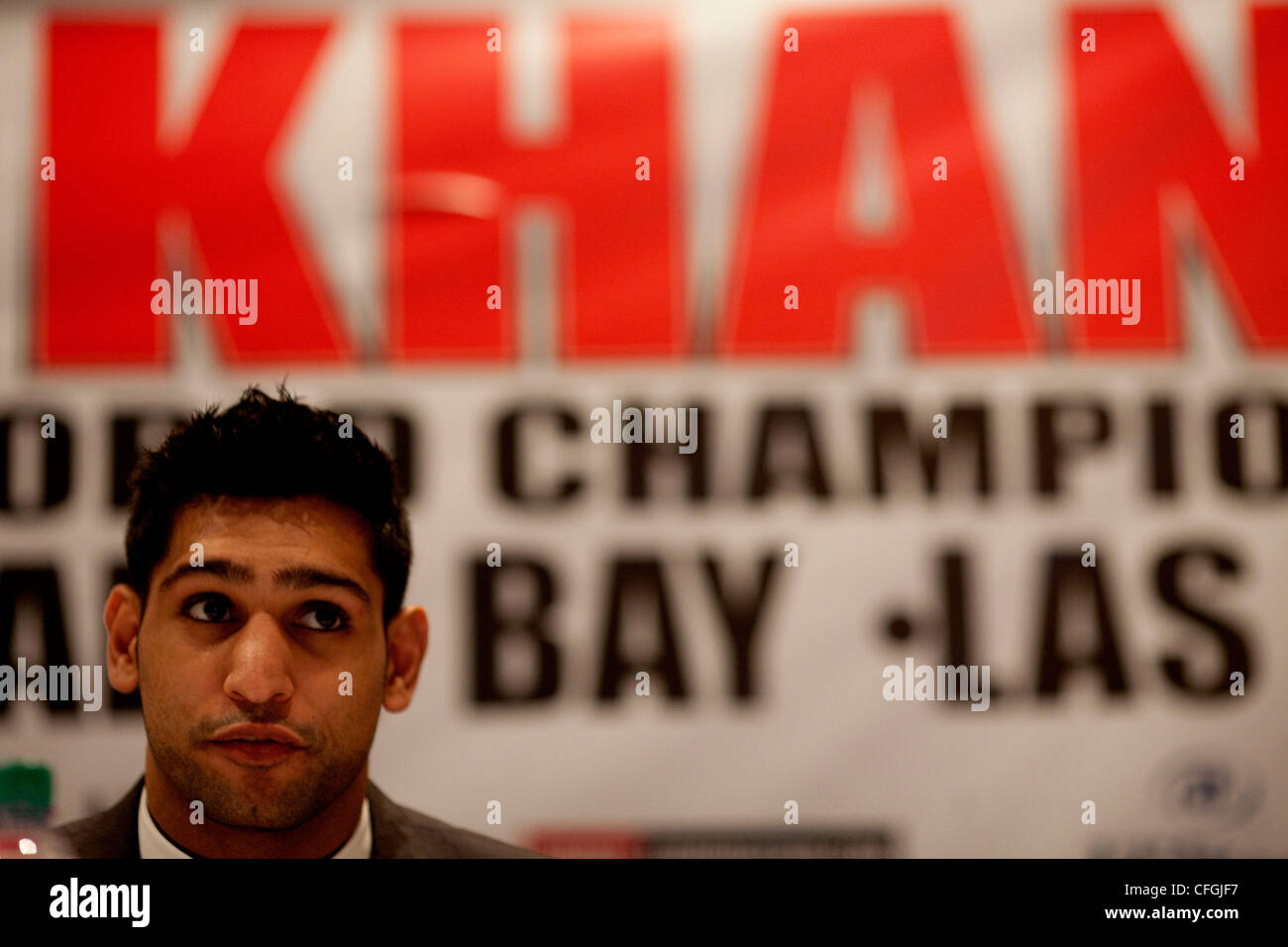 Britischen Boxer Amir Khan Stockfoto