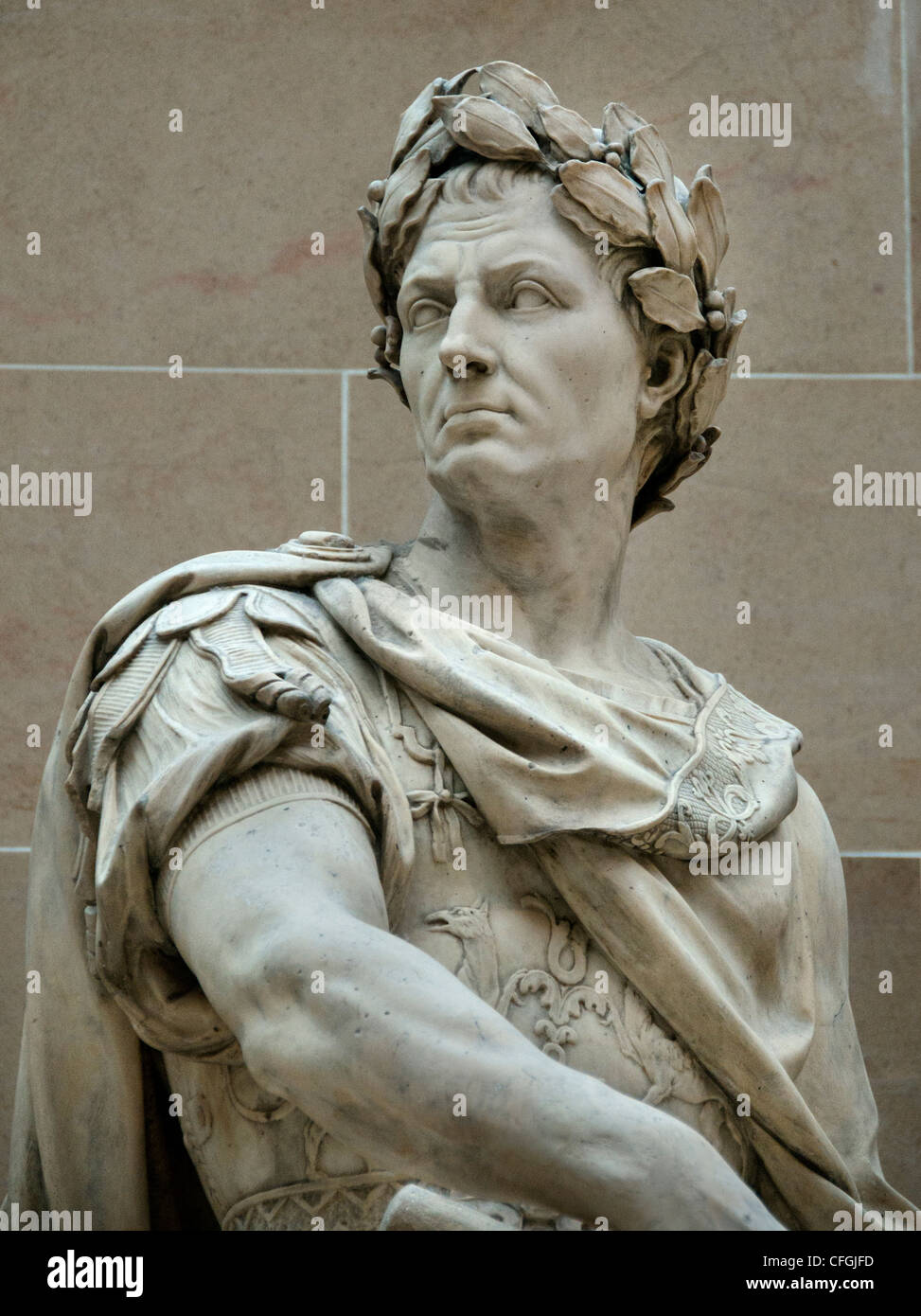 Gaius Julius Caesar 100-44 v. Chr. römischer Kaiser allgemeine Staatsmann von Nicolas Coustou 1658 – 1733 Stockfoto