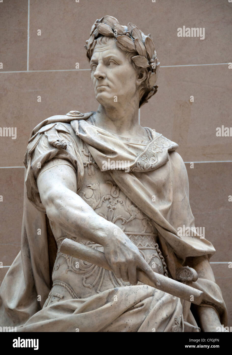 Gaius Julius Caesar 100-44 v. Chr. römischer Kaiser allgemeine Staatsmann von Nicolas Coustou 1658 – 1733 Stockfoto