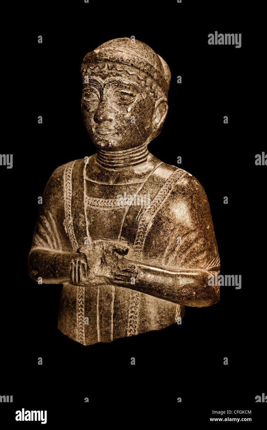 Frau in den Schal Prinzessin aus der Zeit der Fürst Gudea von Lagash Neo sumerischen Sumer 2120 BC Tello neusumerischen Mesopotamien Irak Stockfoto