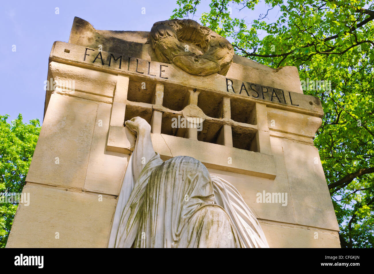 Raspail Mausoleum auf dem Friedhof Père Lachaise, Paris, Frankreich Stockfoto